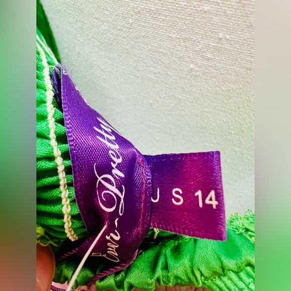 Ever Pretty Purple & Green Sequin Top Dress with Green Sash -Comes with Sash Pin - Picture 16 of 16